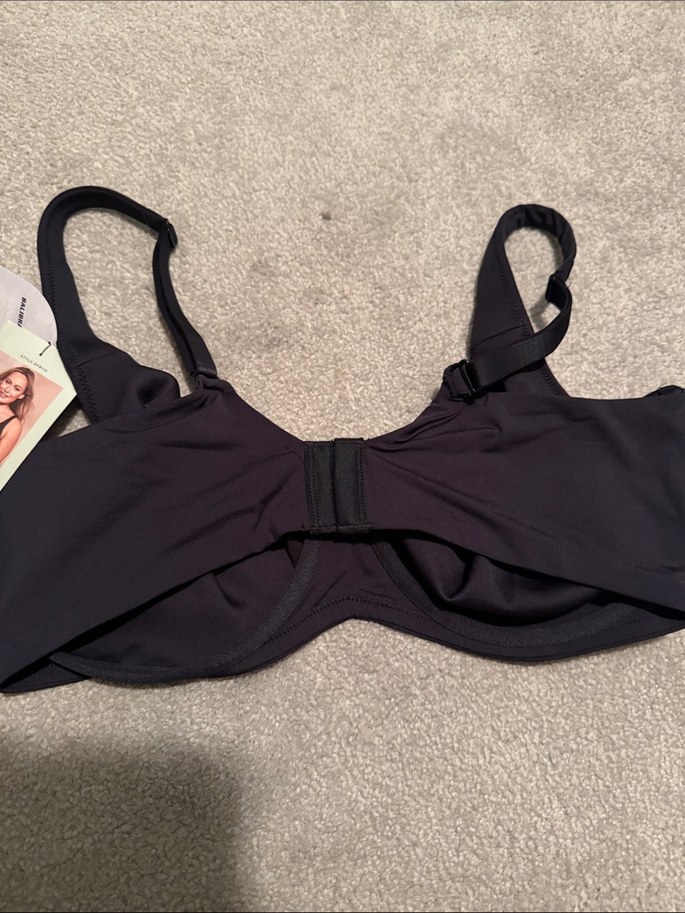 Bali Black Full-Coverage Underwire Bra - Picture 2 of 2